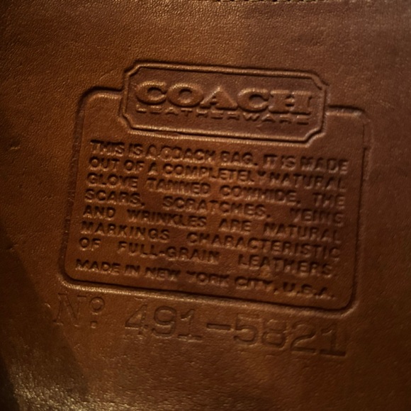 Vintage Coach NYC British tan city bag - Picture 13 of 13